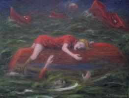 Ships that Pass - 05 - oil on paper - 355mm x 278mm