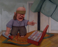 No Peeping - 2011 - oil on canvas - 1056mm x 1310mm